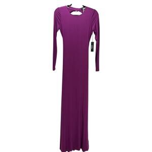 NWT Lulu’s Purple 3/4 Sleeve Open Back Dress Size Medium